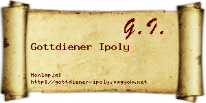 Gottdiener Ipoly névjegykártya